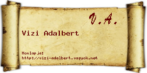 Vizi Adalbert névjegykártya